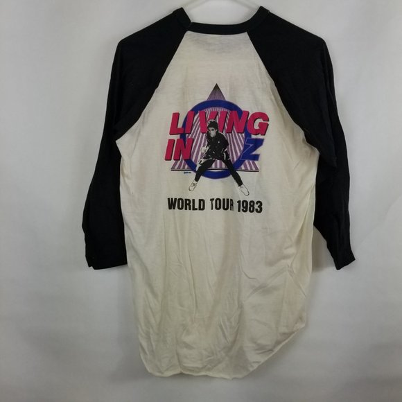 Vintage 1983 Rick Springfield Tour Shirt Single Stitch Raglan Size L - Picture 2 of 6